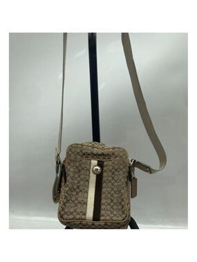 Coach Tan and Brown Shoulder Bag